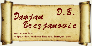 Damjan Brezjanović vizit kartica
